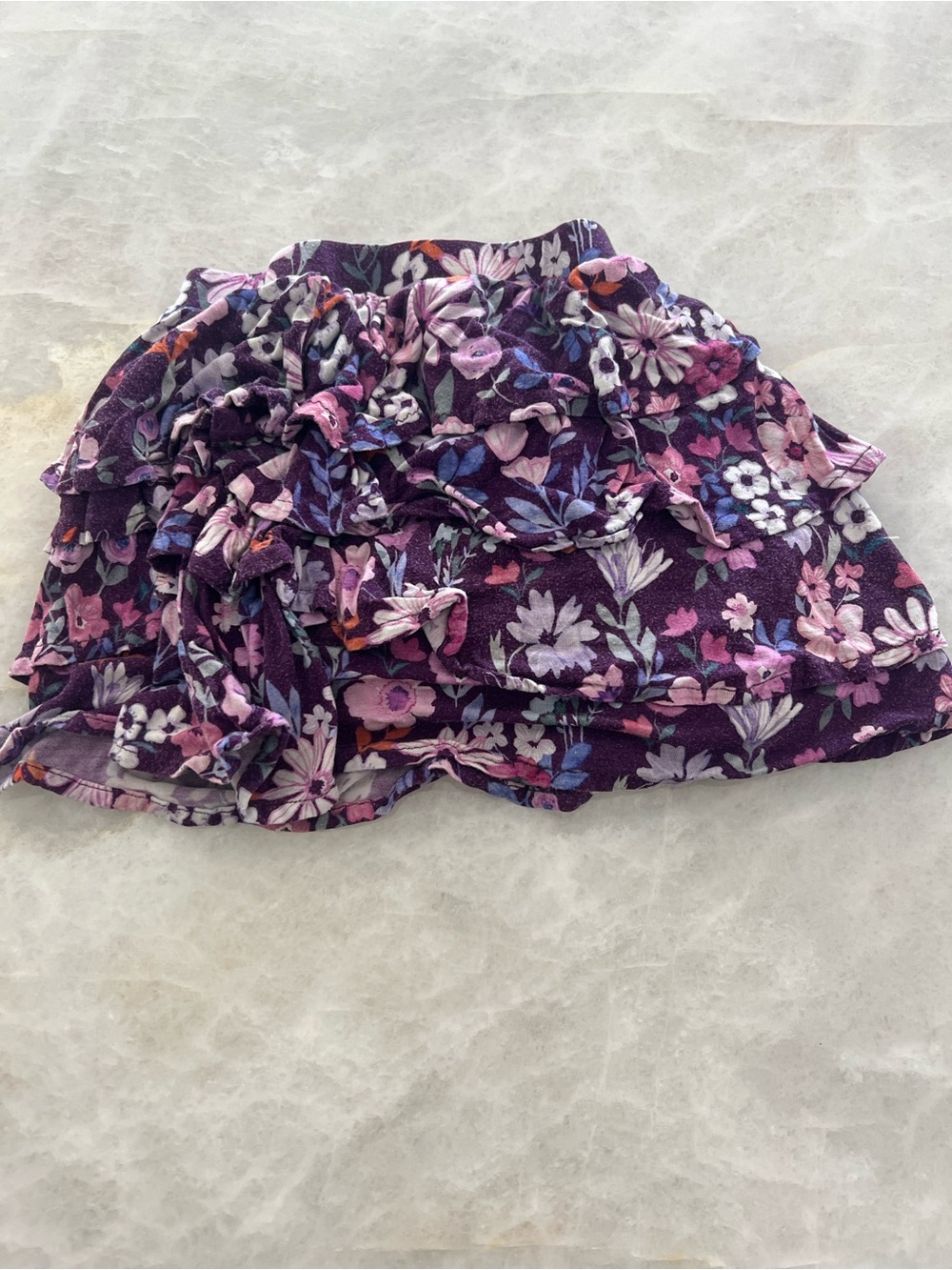 Little Sleepies Violet Meadow floral tiered skort, 5